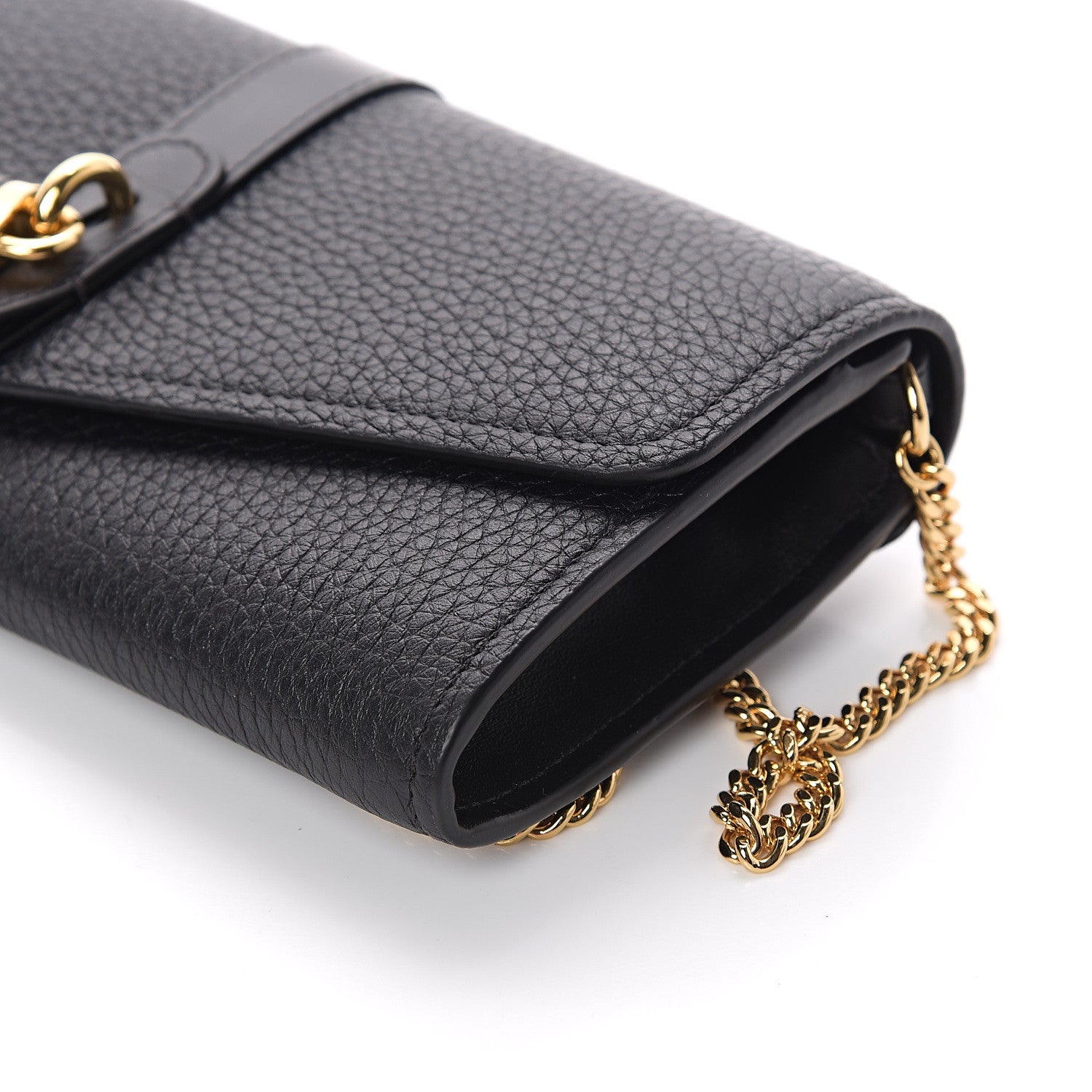 Chloe Shiny Grained Calfskin Aby Wallet on Chain Black 8 of 8