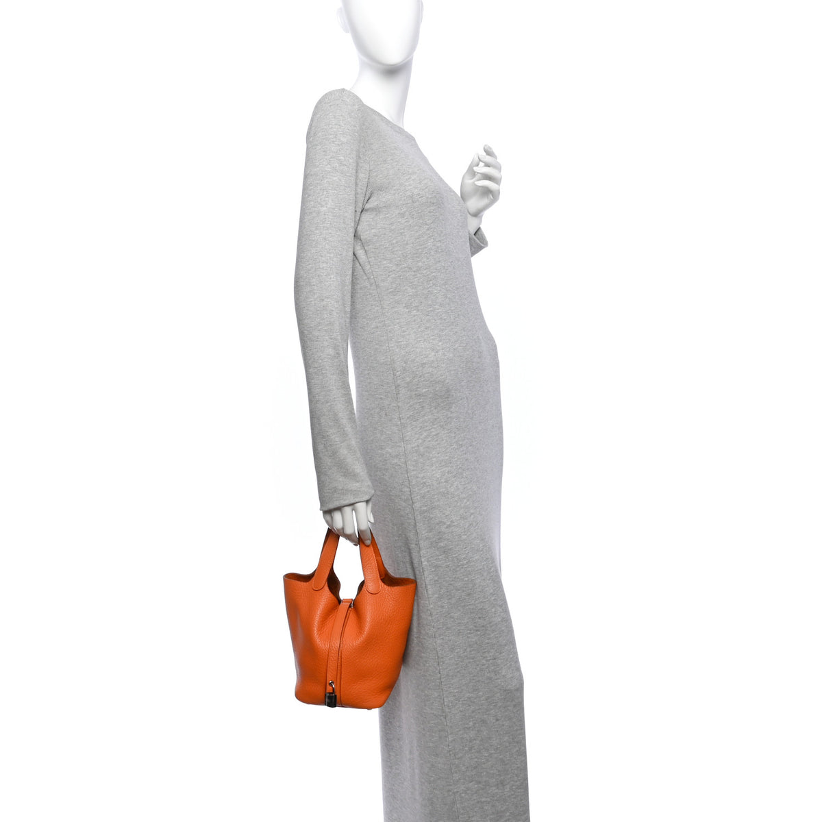 Hermes Taurillon Clemence Picotin Lock 18 PM Orange 2 of 14