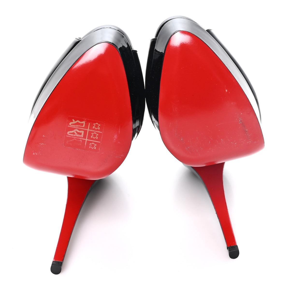 Christian Louboutin Patent Lady Peep 150 Pumps 40 Black 6 of 9