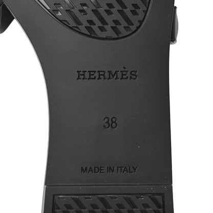 Hermes Rubber Aloha Sandals 38 Black 7 of 8