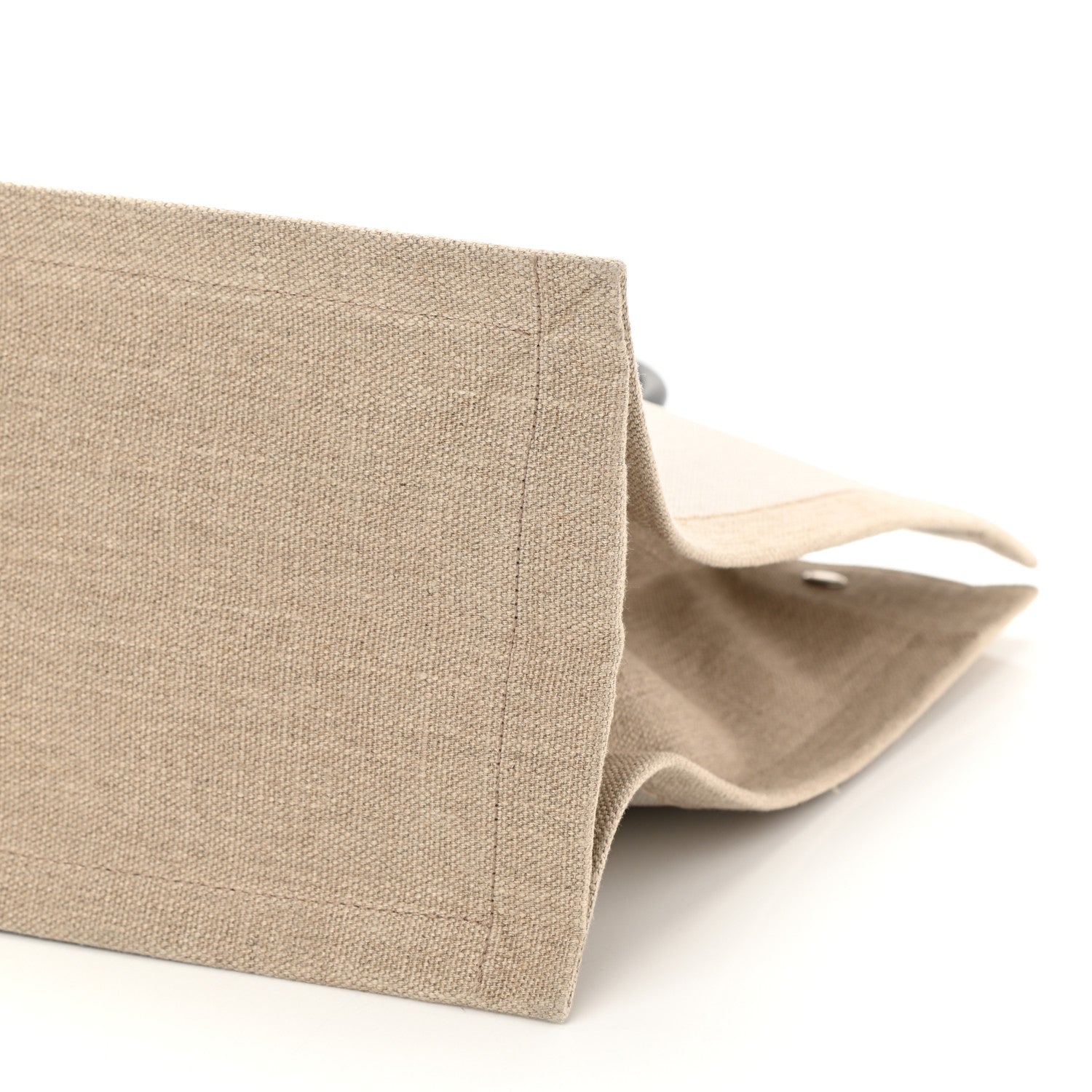 Saint Laurent Linen Calfskin Rive Gauche Tote Optic White 8 of 8