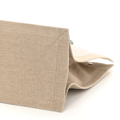 Saint Laurent Linen Calfskin Rive Gauche Tote Optic White 8 of 8