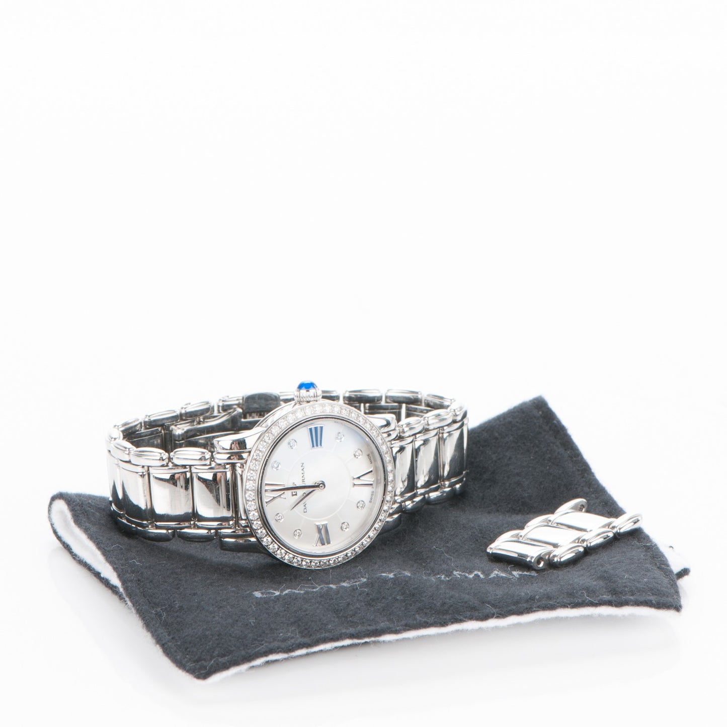 Stainless Steel Diamond Bezel Mother of Pearl 30mm Classic Quartz Watch