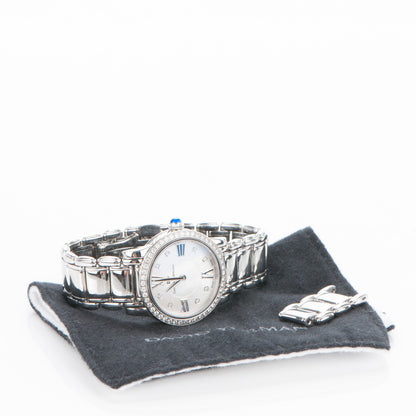 David Yurman Stainless Steel Diamond Bezel Mother of Pearl 30mm Classic Quartz Watch 6 of 6