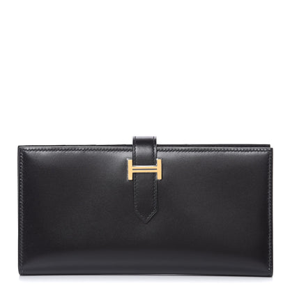 Hermes Box Bearn Gusset Wallet Black 1 of 6