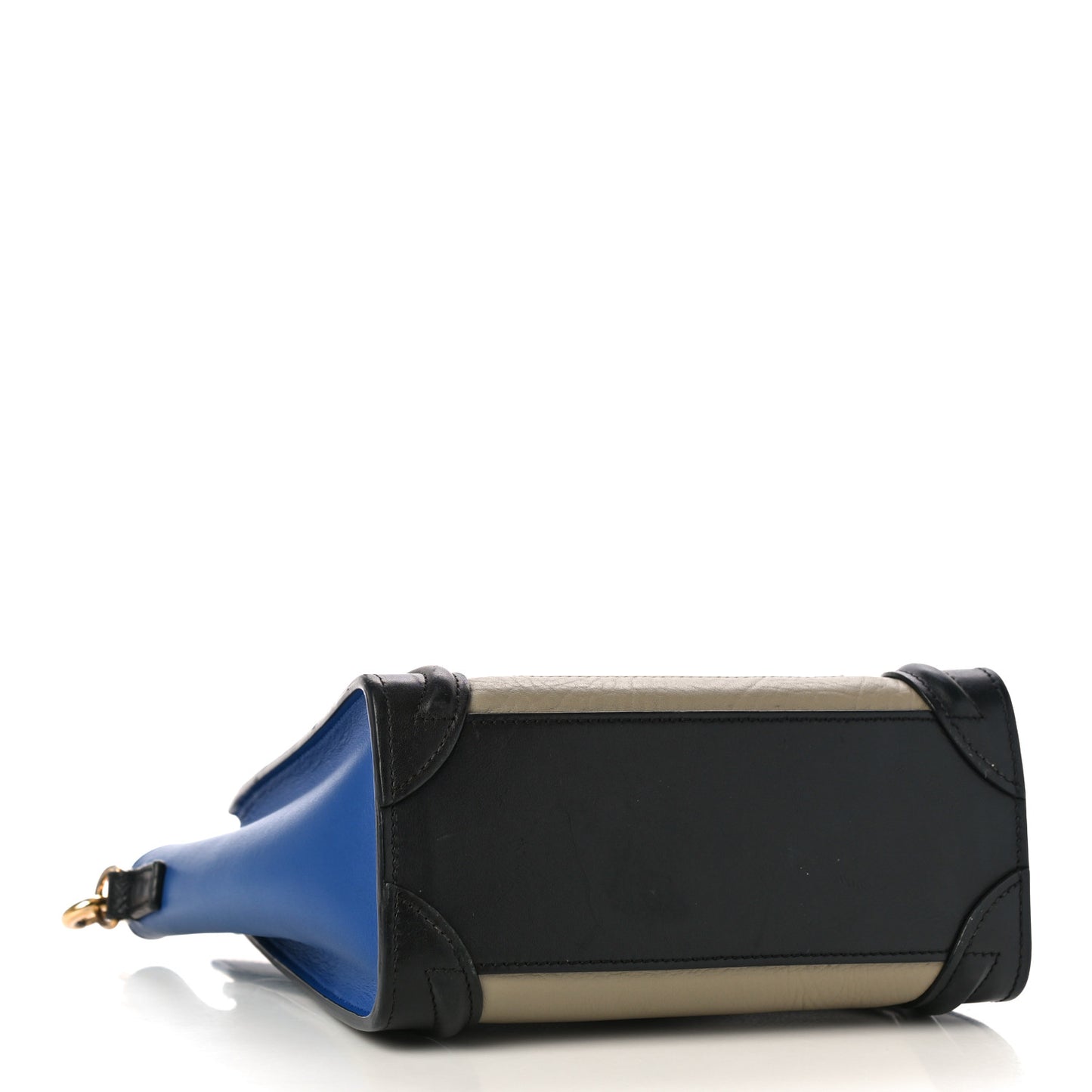 Elephant Calfskin Nano Tri-Color Luggage Beige