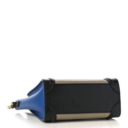 Celine Elephant Calfskin Nano Tri-Color Luggage Beige 3 of 17