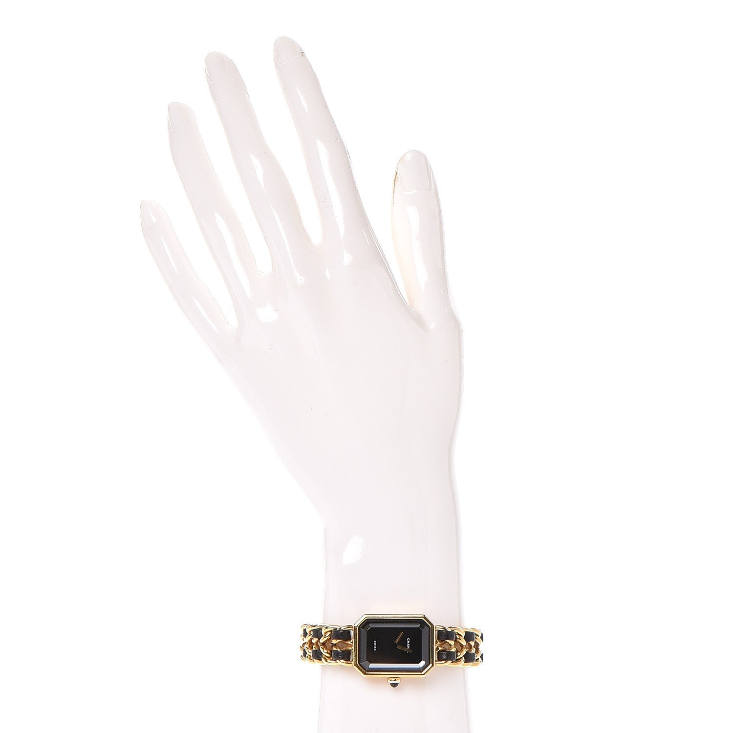 Chanel Stainless Steel Lambskin 20mm Chain Premiere Quartz Watch Gold M 2 of 6