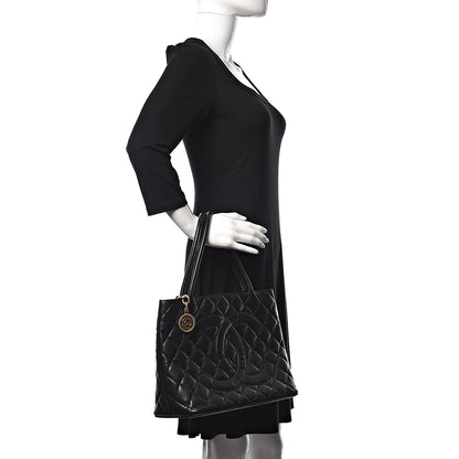 Chanel Caviar Quilted Medallion Tote Black 2 of 16