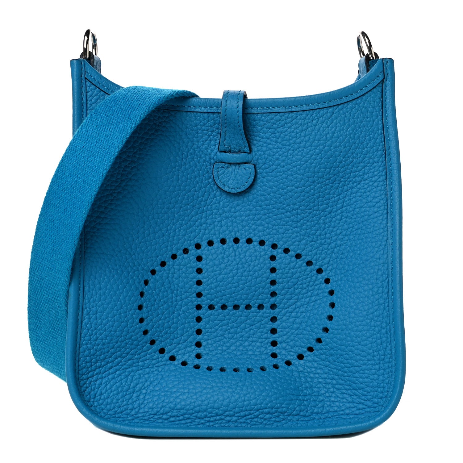 Hermes Taurillon Clemence Evelyne TPM Bleu Frida 1 of 9