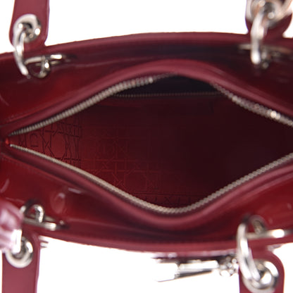 Christian Dior Patent Cannage Medium Lady Dior Red 5 of 10