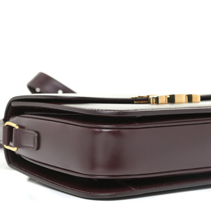 Celine Shiny Calfskin Medium Triomphe Burgundy 4 of 12