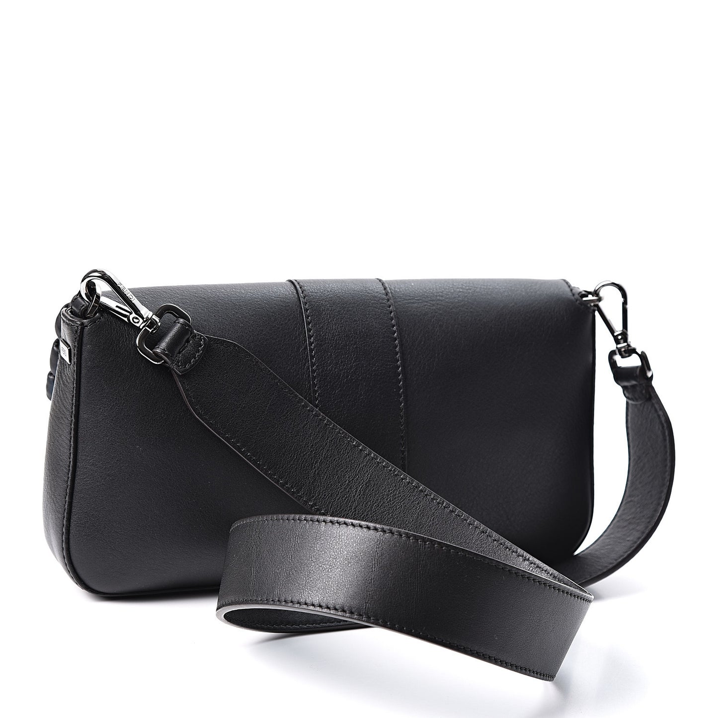 Vitello Dolce Lace Up Baguette Black