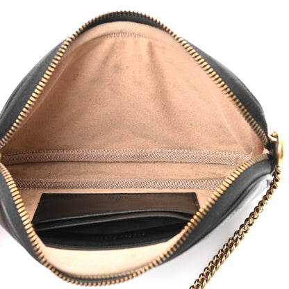 Gucci Calfskin Matelasse Mini GG Marmont Chain Crossbody Bag Black 6 of 10