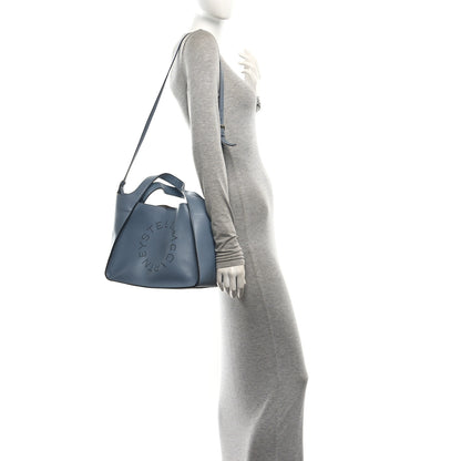 Stella McCartney Eco Alter Nappa Perforated Logo Crossbody Thunder 2 of 10