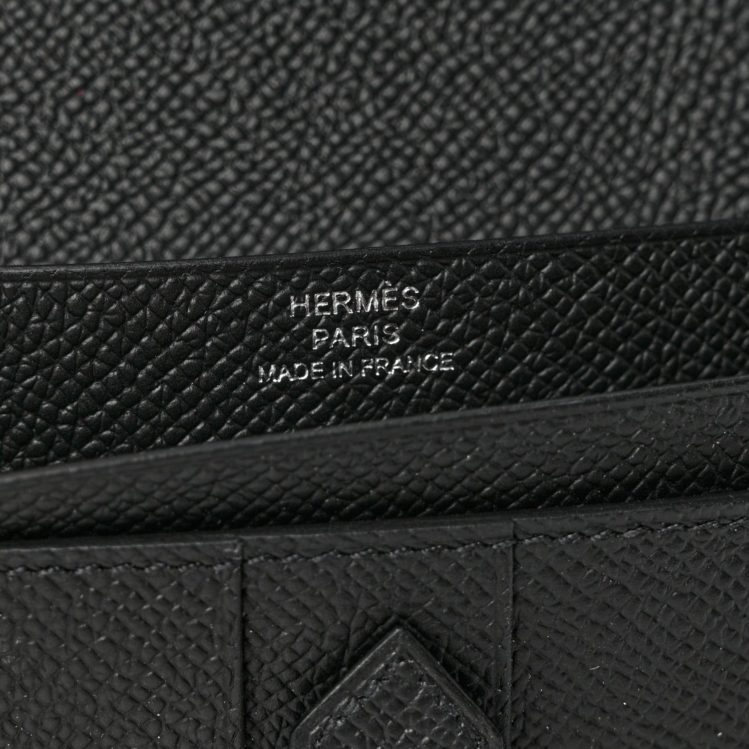 Hermes Epsom Monochrome Bearn Gusset Wallet Black 6 of 7