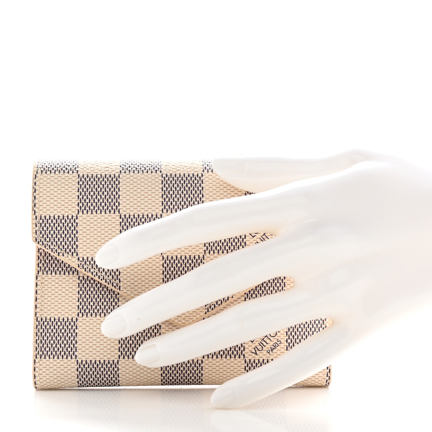 Louis Vuitton Damier Azur Victorine Wallet Rose Ballerine 2 of 8