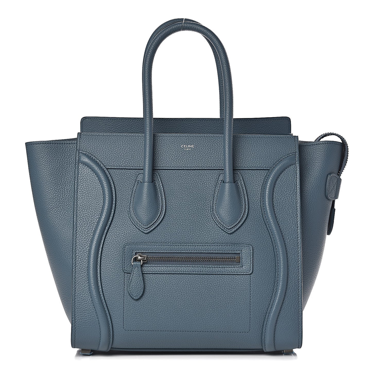 Drummed Calfskin Micro Luggage Celadon