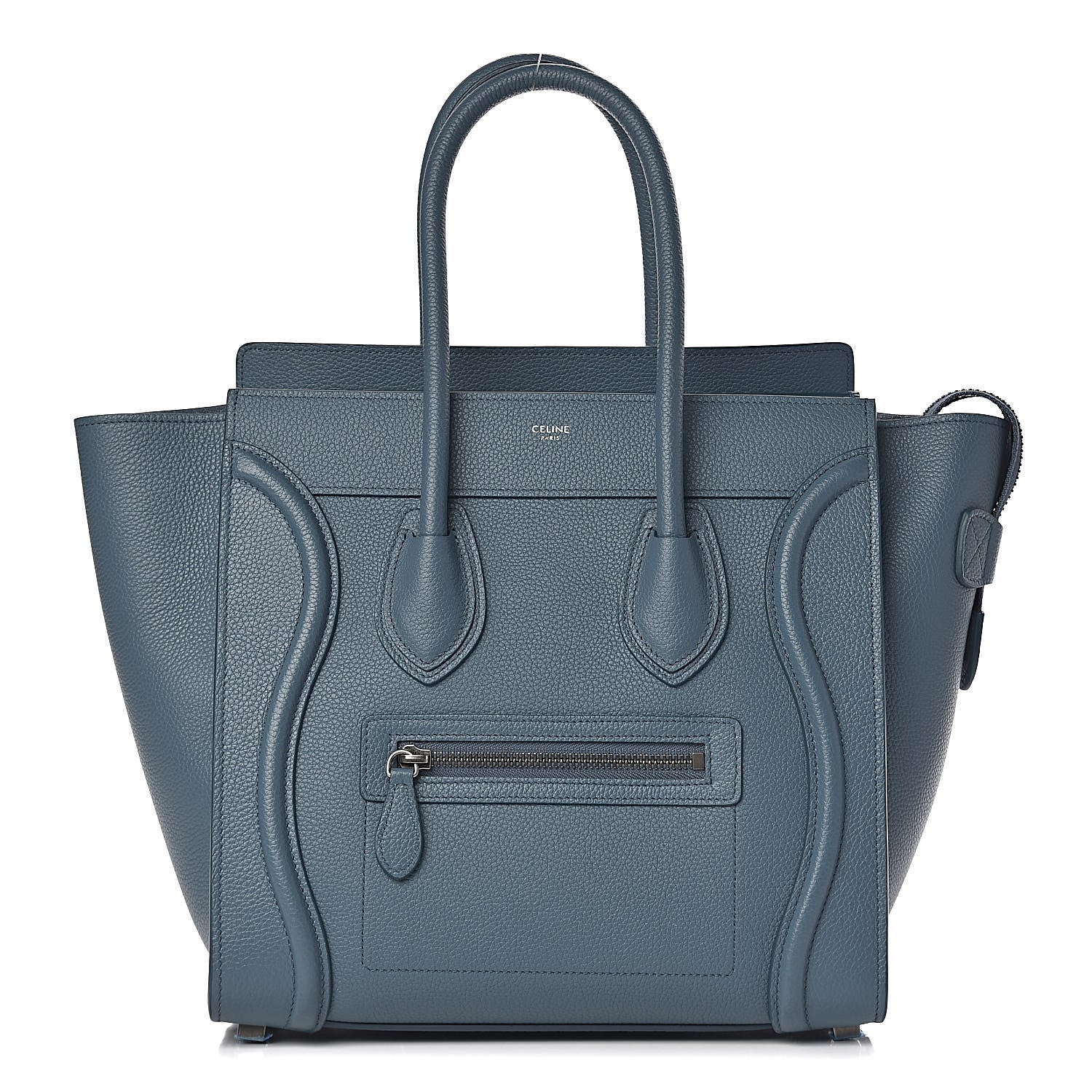 Celine Drummed Calfskin Micro Luggage Celadon 1 of 9