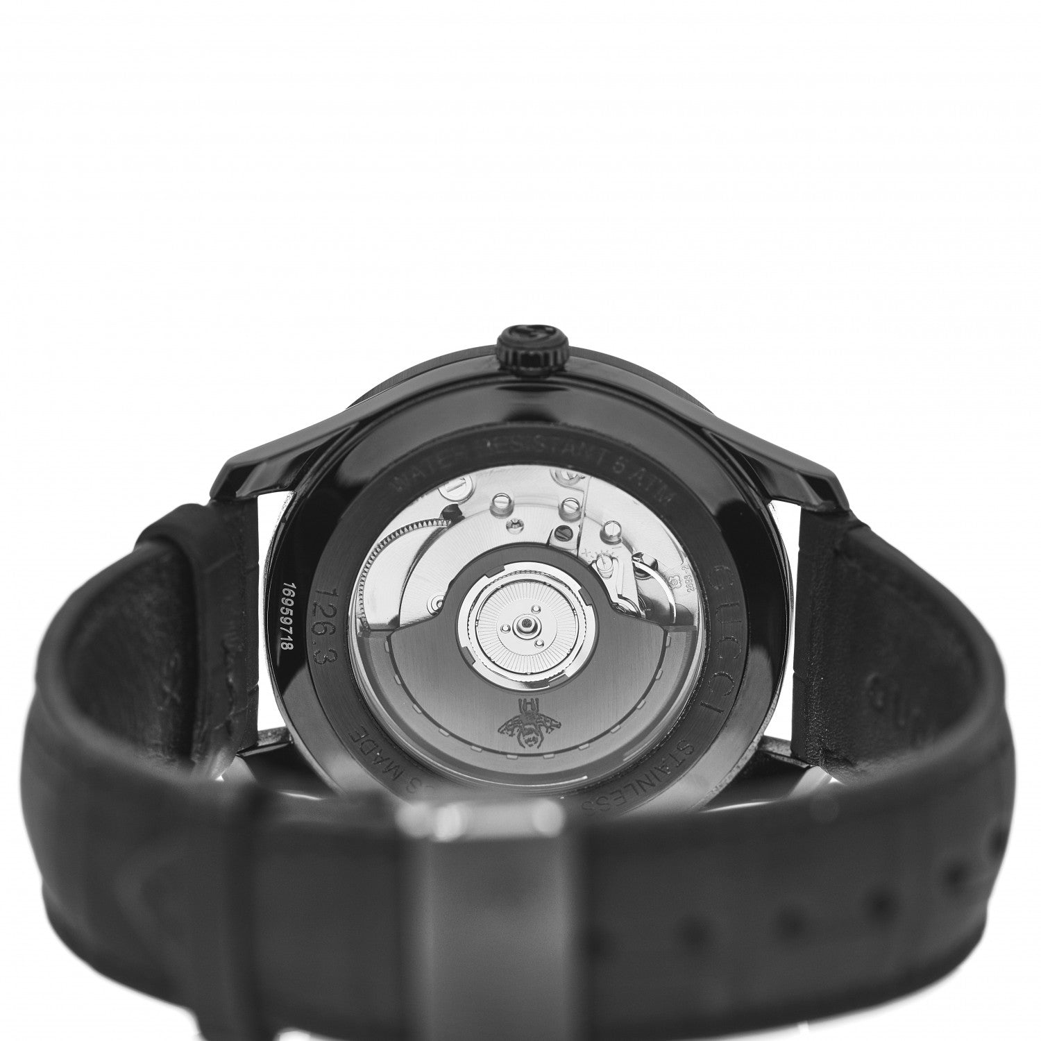 Gucci Stainless Steel Alligator 40mm G-Timeless GMT Snake Hand Automatic Watch Black 4 of 5