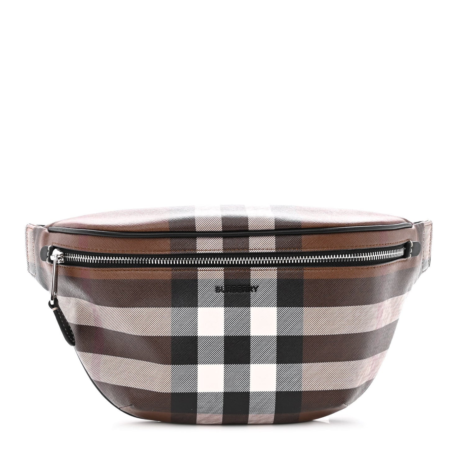 E-canvas Check Cason Bum Bag Dark Birch Brown