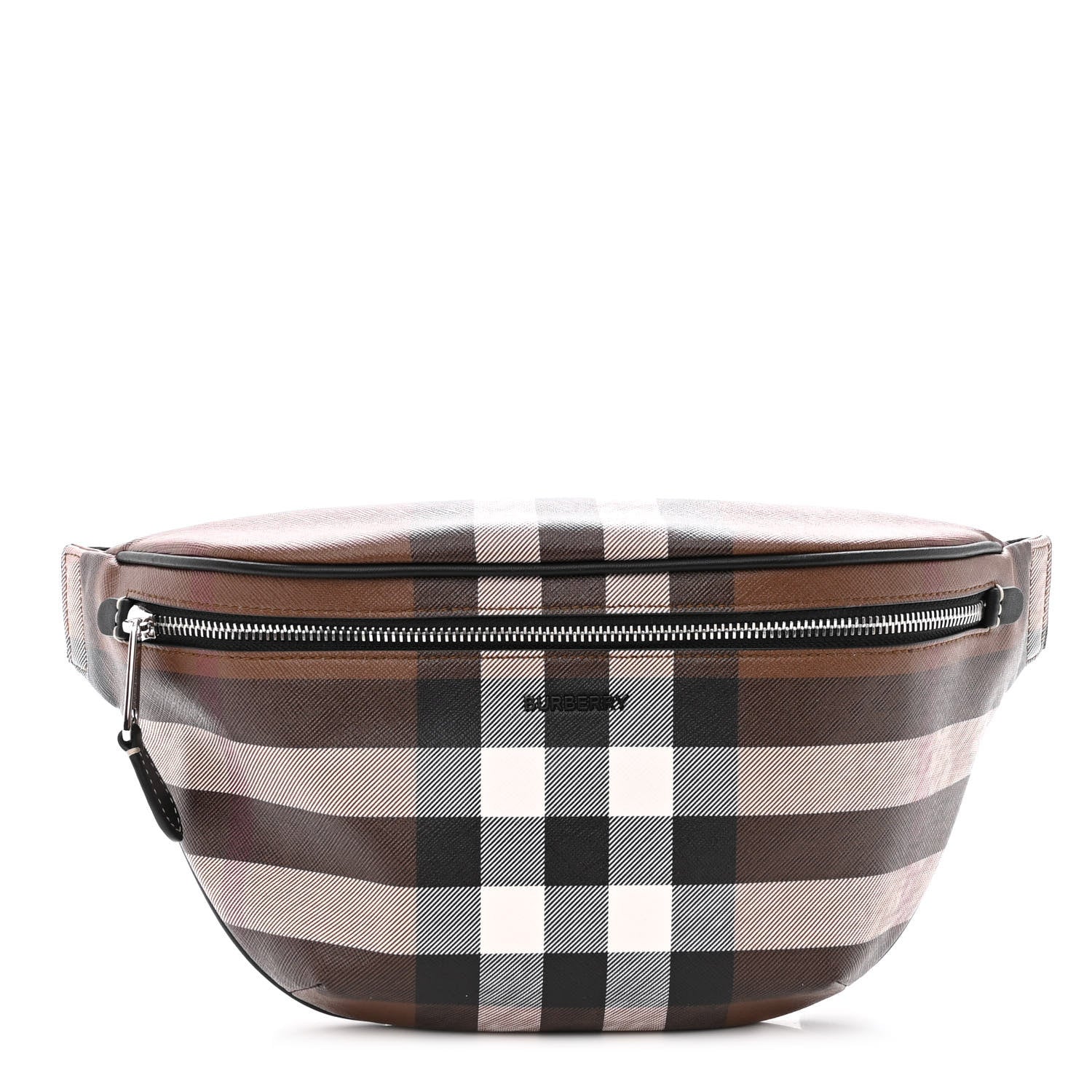 Burberry E-canvas Check Cason Bum Bag Dark Birch Brown 1 of 9