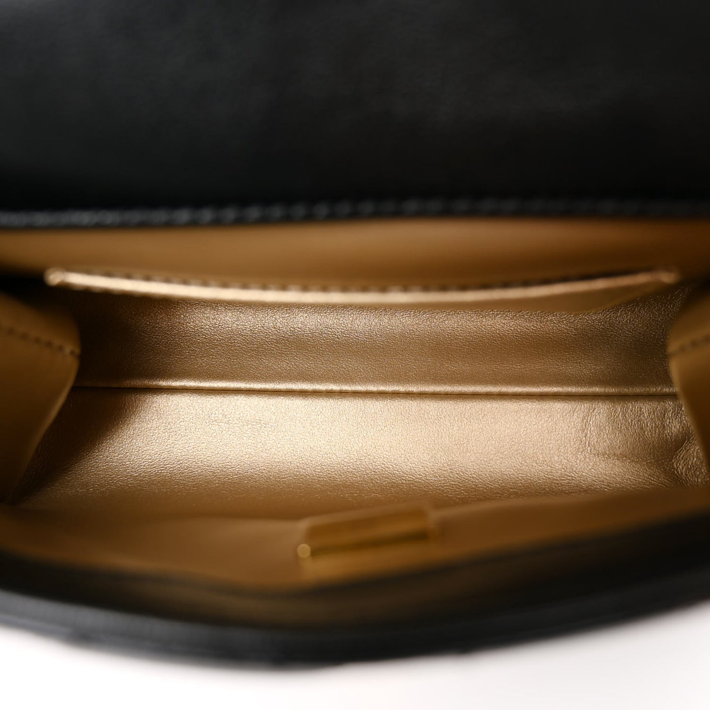 Shiny Lambskin Quilted Enamel CC Mini Flap Black