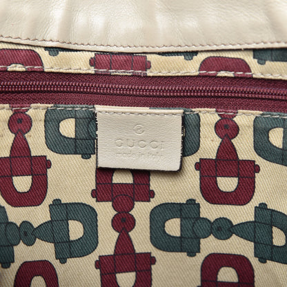 Gucci Guccissima Large D Gold Ring Shoulder Bag Off White 8 of 14