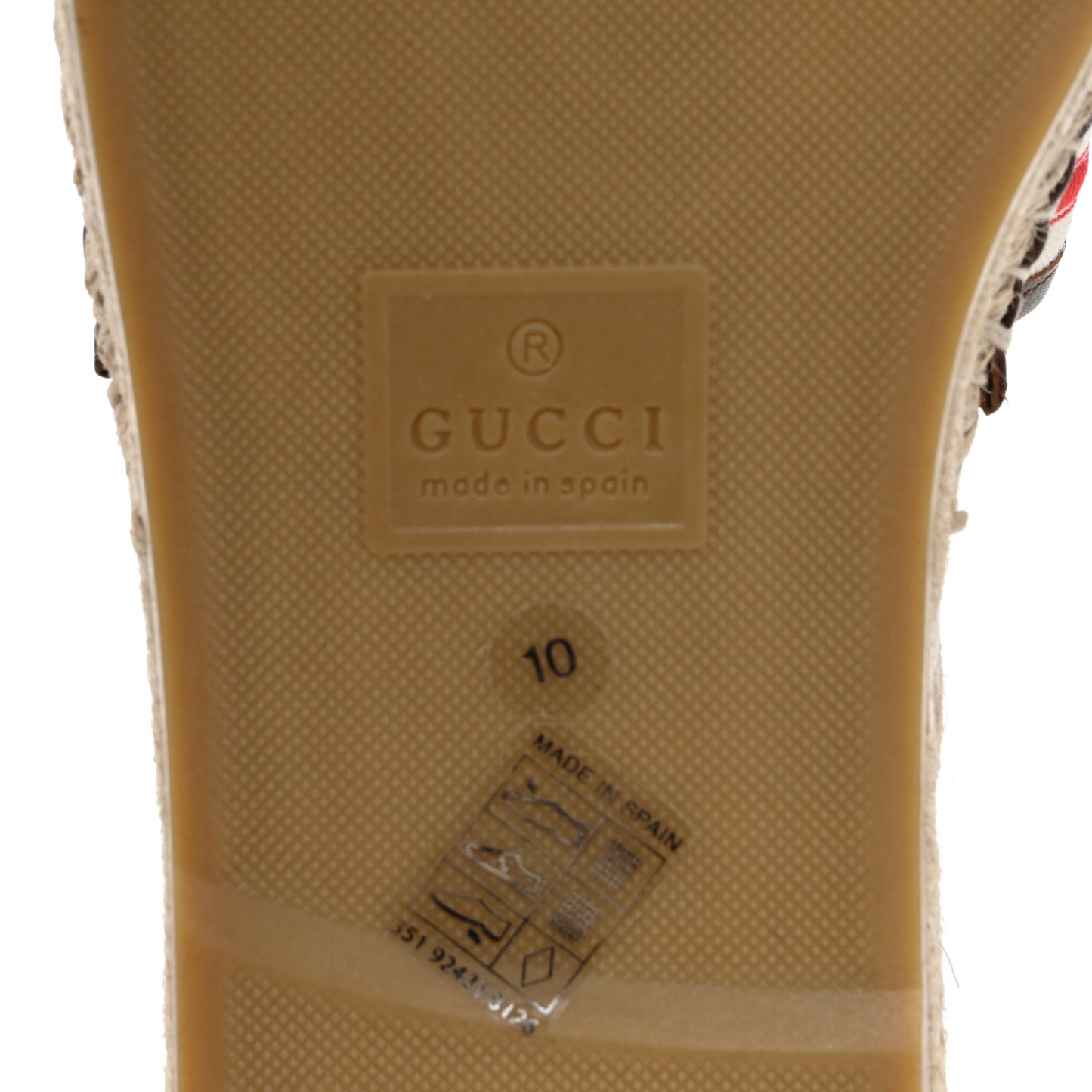 Canvas Miro Soft Calfskin Striped Mens Espadrille Flat Slide Sandals 10 Greggio Brown Sugar
