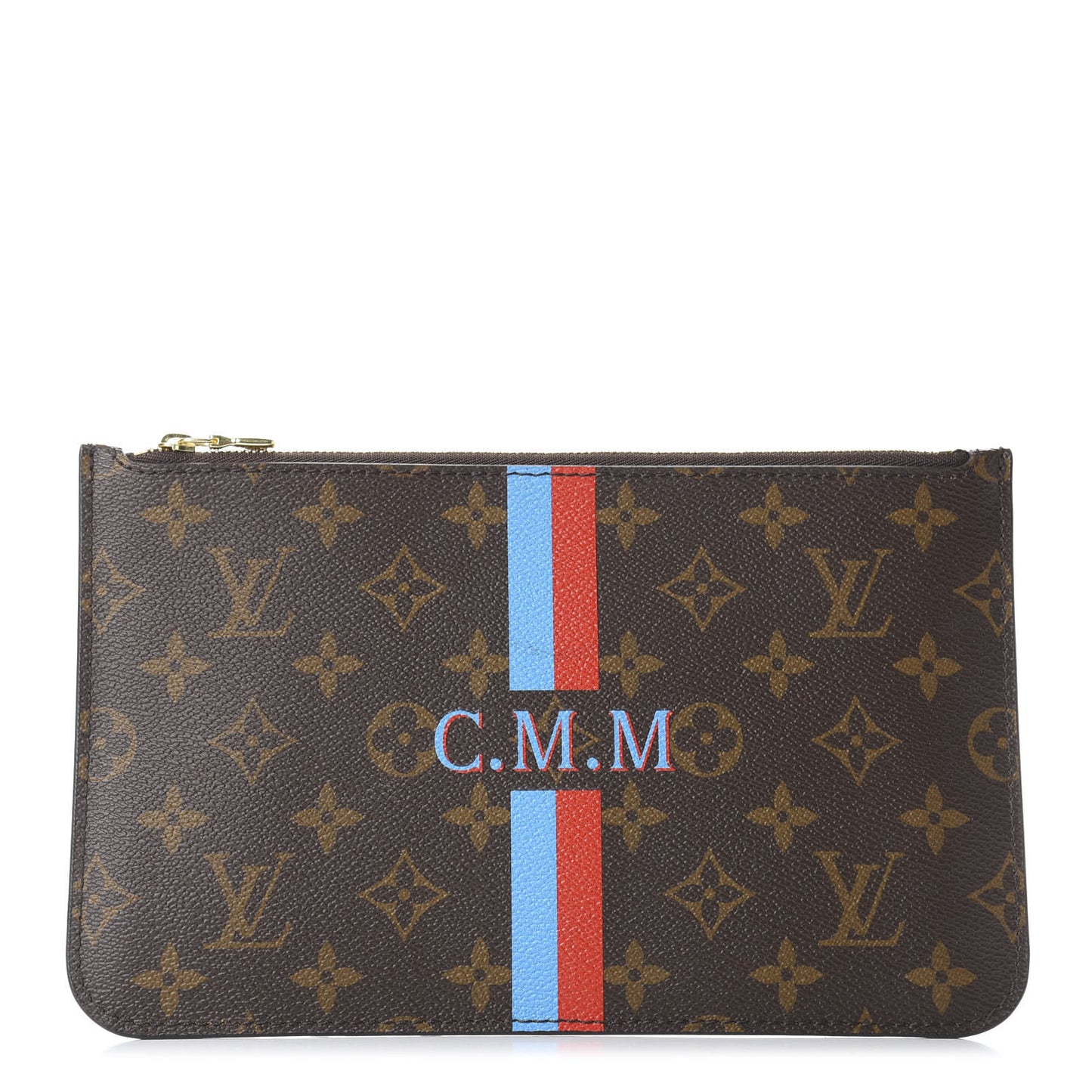 Monogram My LV Heritage Neverfull MM GM Pochette Bleu Clair Rouge