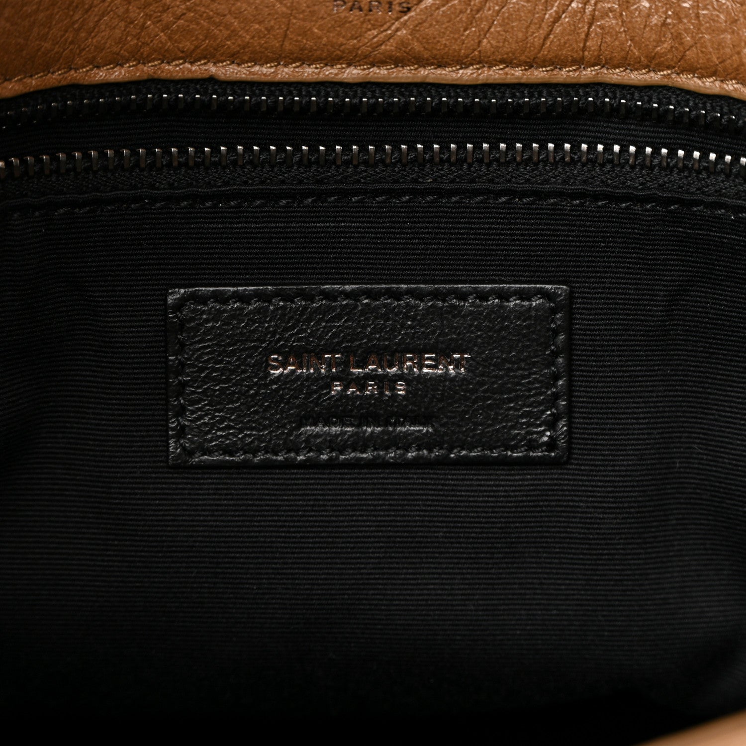 Saint Laurent Crinkled Calfskin Matelasse Monogram Medium Niki Chain Satchel Caramel 5 of 10