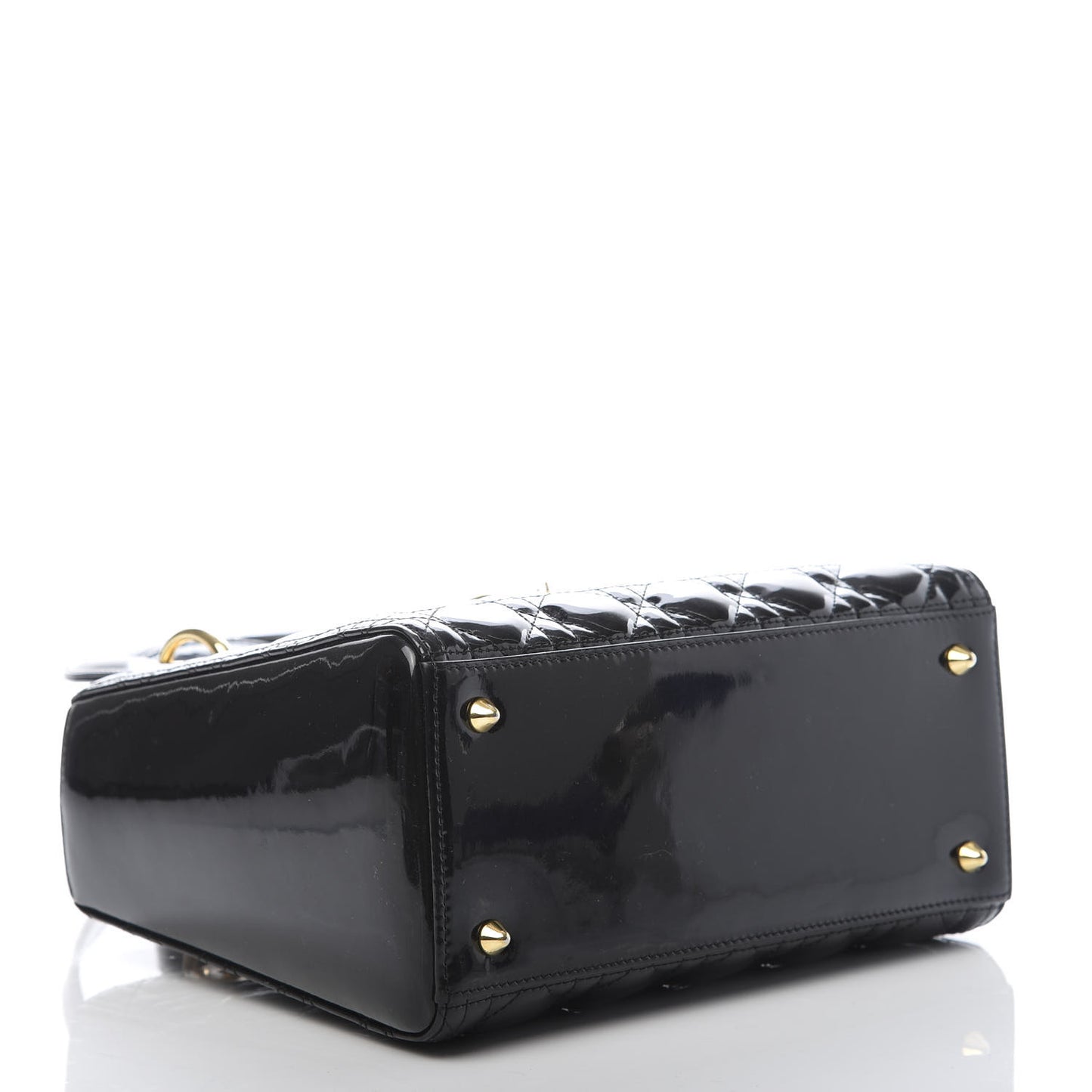 Patent Cannage Medium Lady Dior Black