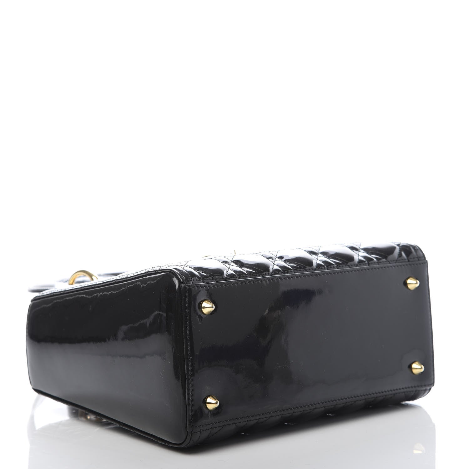 Christian Dior Patent Cannage Medium Lady Dior Black 4 of 9