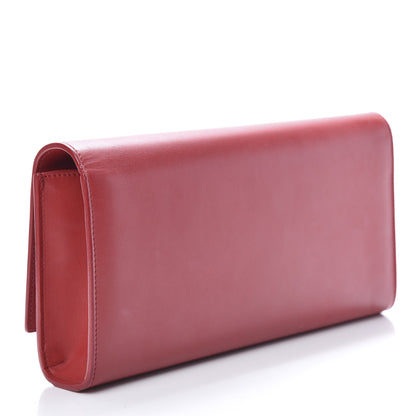Saint Laurent Calfskin Monogram Cassandre Clutch Rouge Orient 3 of 12