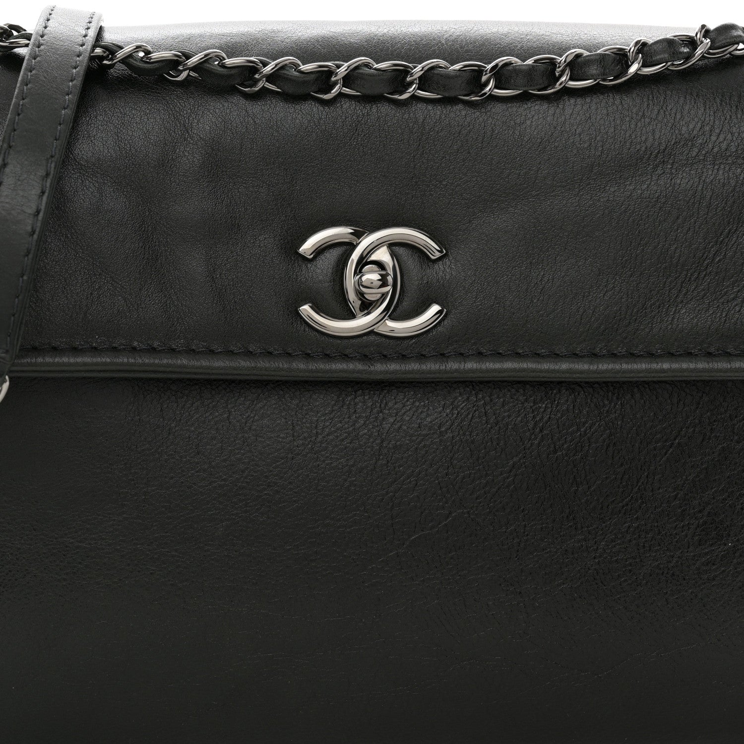 Chanel Calfskin Flap Bag Dark Green 9 of 12