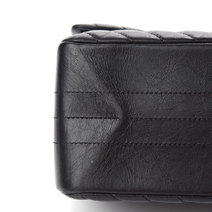 Chanel Aged Calfskin Chevron Quilted 2.55 Reissue 227 Flap So Black 8 of 12
