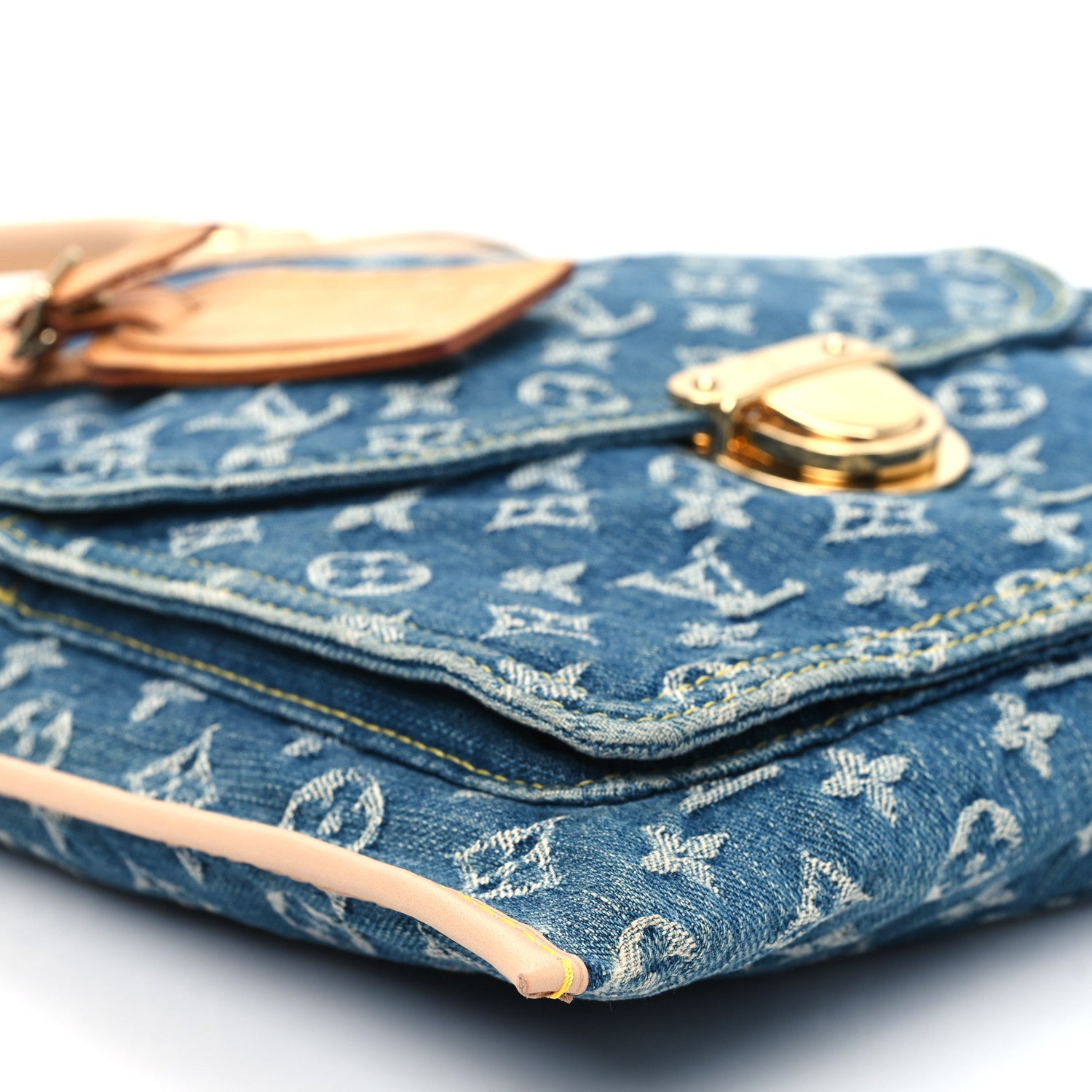 Louis Vuitton Monogram Denim Sac Plat Blue 8 of 13