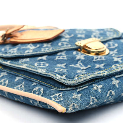 Louis Vuitton Monogram Denim Sac Plat Blue 8 of 13