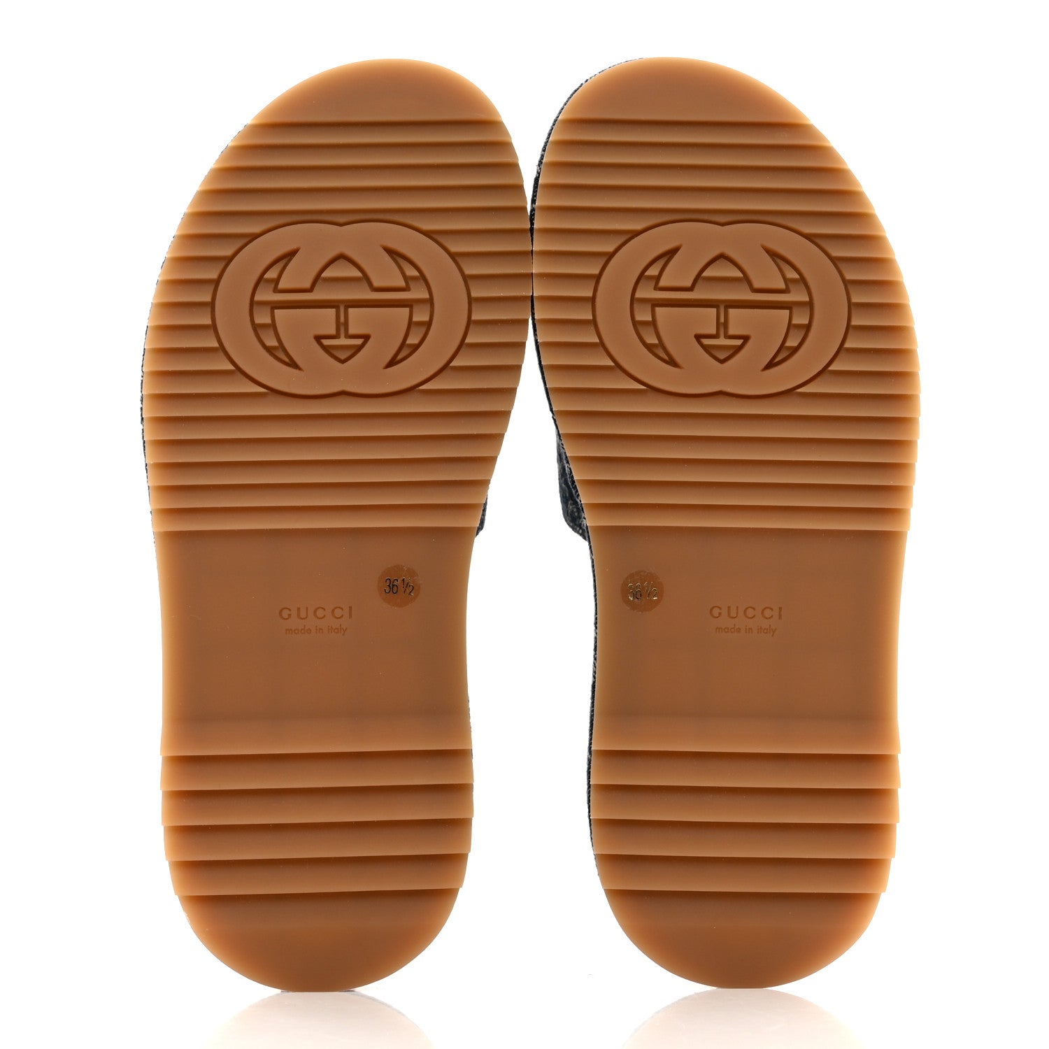 Gucci New Denim GG Monogram Angelina Platform 55mm Slide Sandals 36.5 Blue Tea 5 of 8