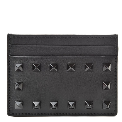 Valentino Garavani Vitello Rockstud Card Holder Black 1 of 9