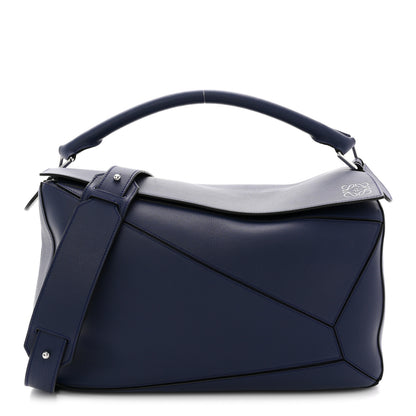 Loewe Calfskin Large Puzzle Bag Navy 1 of 10