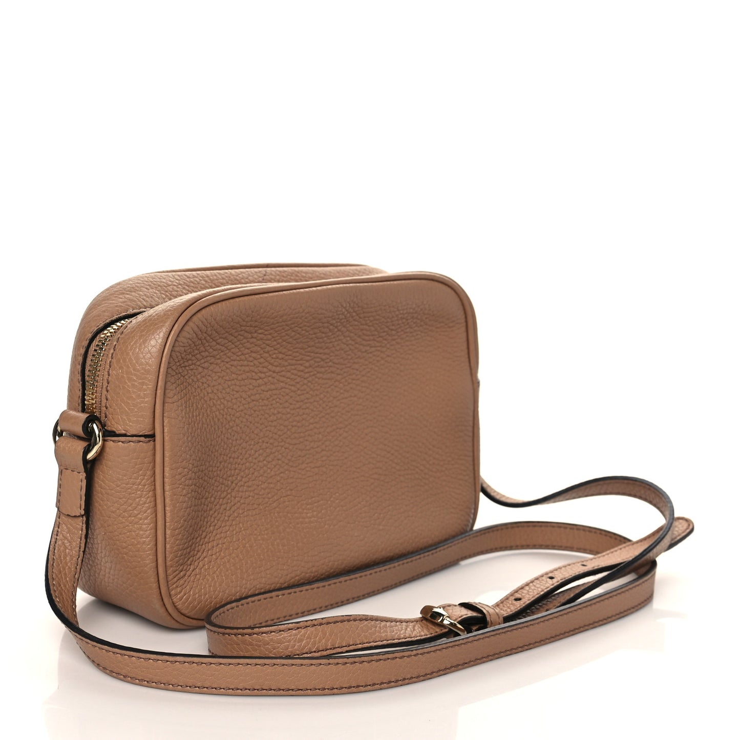 Pebbled Calfskin Small Soho Disco Bag Camelia