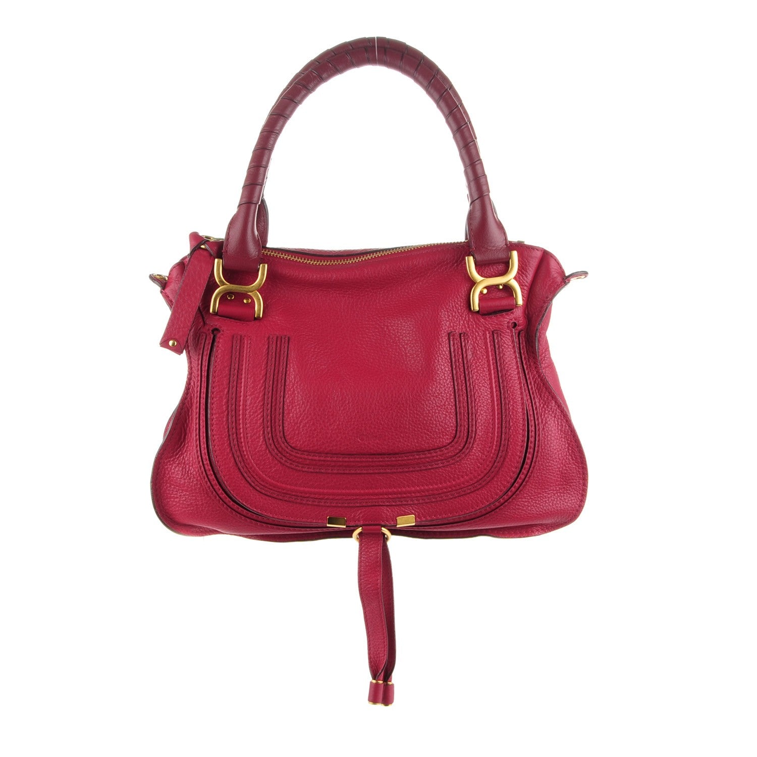 Chloe Calfskin Medium Marcie Satchel Peony Red 1 of 7