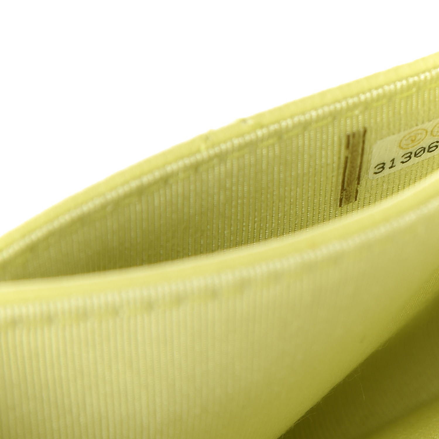 Chanel Lambskin Quilted Flap Card Holder Yellow 8 of 9