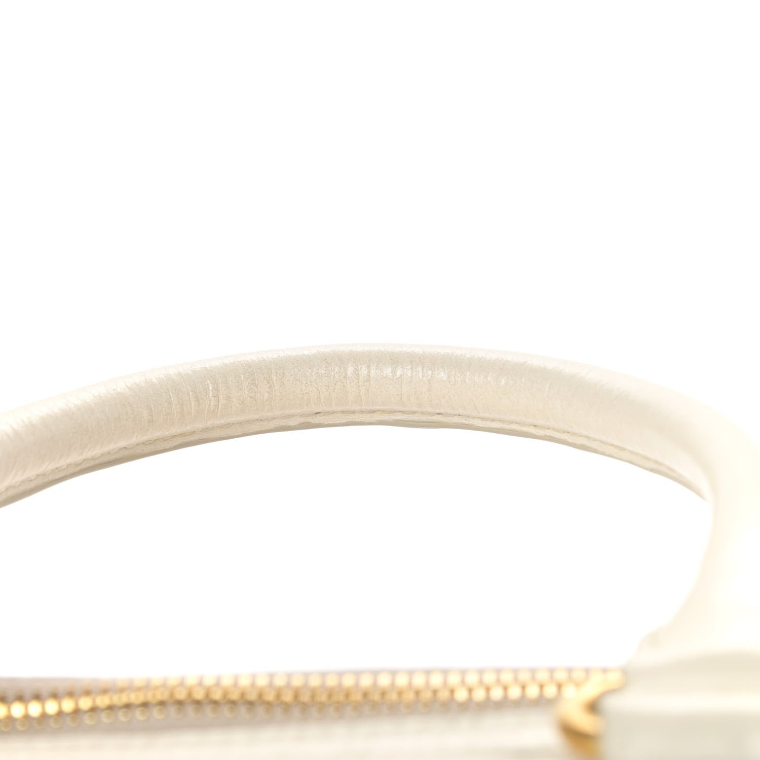 Miu Miu Vitello Shine Zip Tote Talco 10 of 11