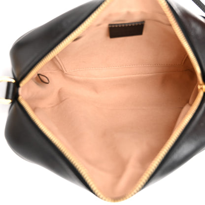Gucci Monogram Matelasse Diagonal Small GG Marmont Chain Shoulder Bag Beige Black 5 of 10