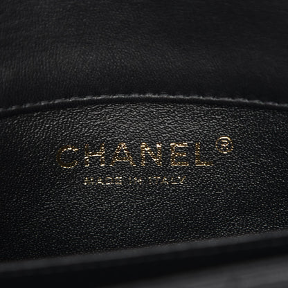 Chanel Lambskin Chevron Quilted Extra Mini Rectangular Flap Black 6 of 8
