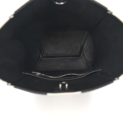Celine Textured Canvas Small Sangle Bucket Bag Black 4 of 10