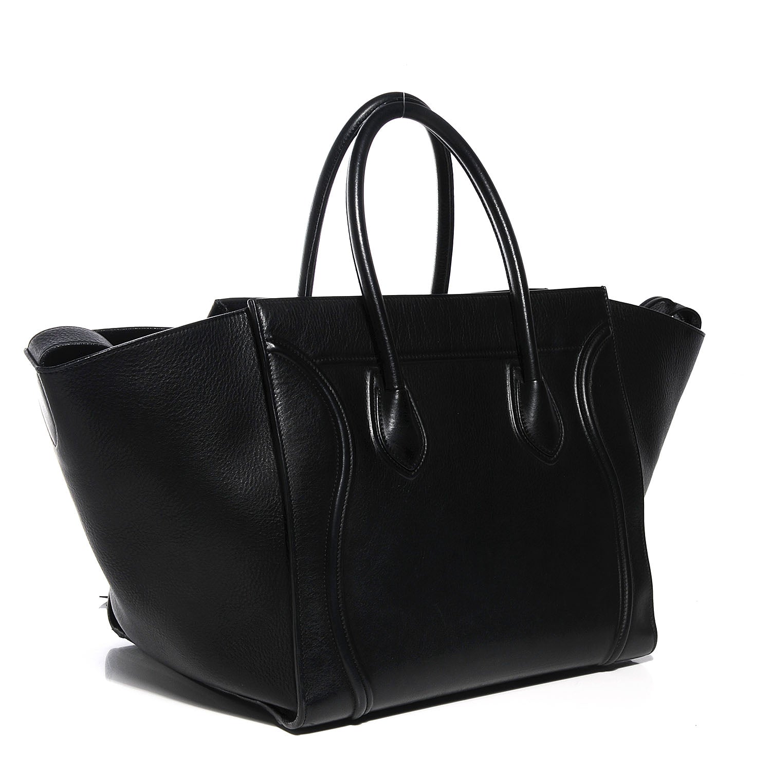 Celine Supple Calfskin Medium Phantom Luggage Black 3 of 8