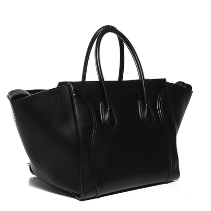 Celine Supple Calfskin Medium Phantom Luggage Black 3 of 8